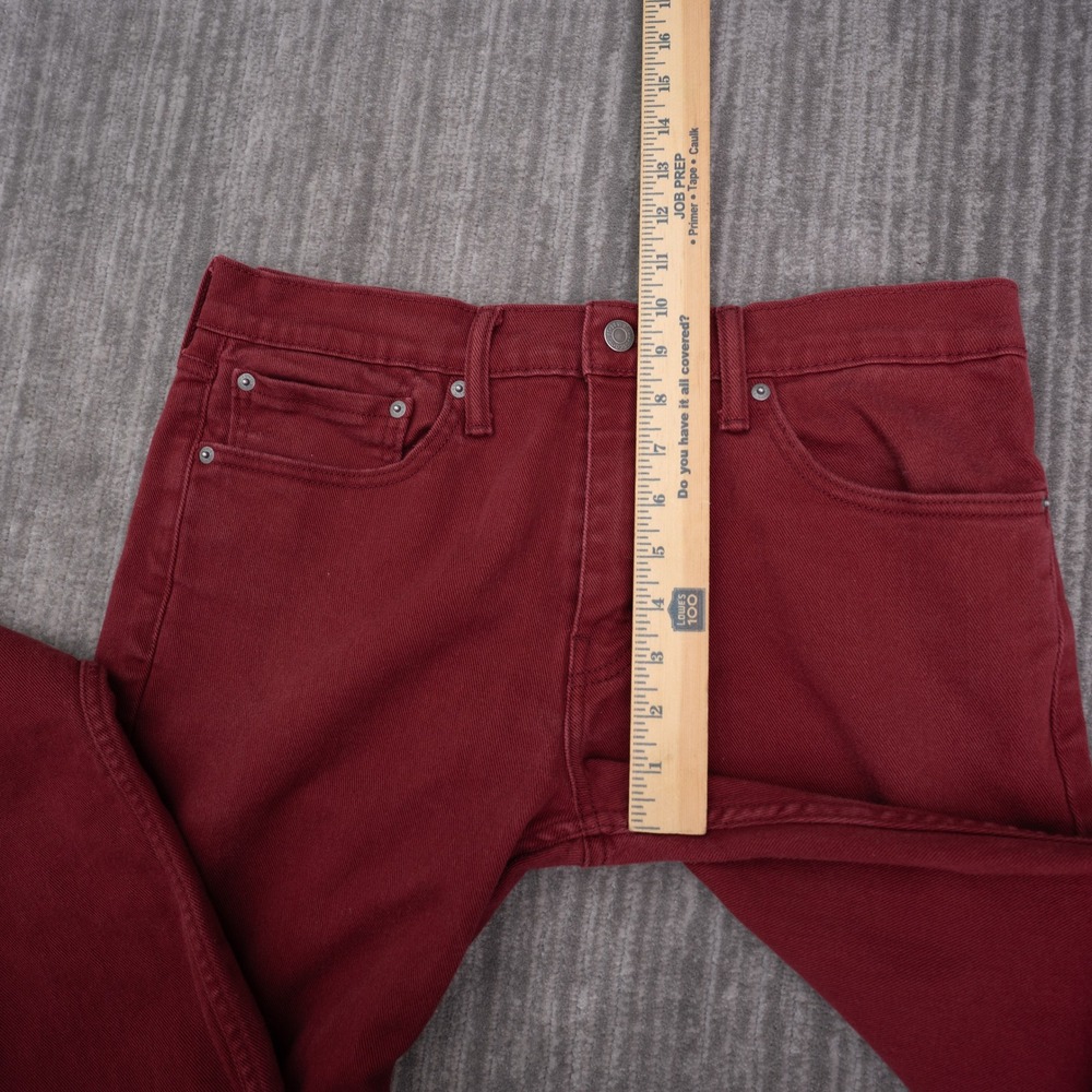 Levi's 511 Slim Fit Pants Mens 34x32 Burgundy Red Excellent Stretch Denim - Picture 5 of 11